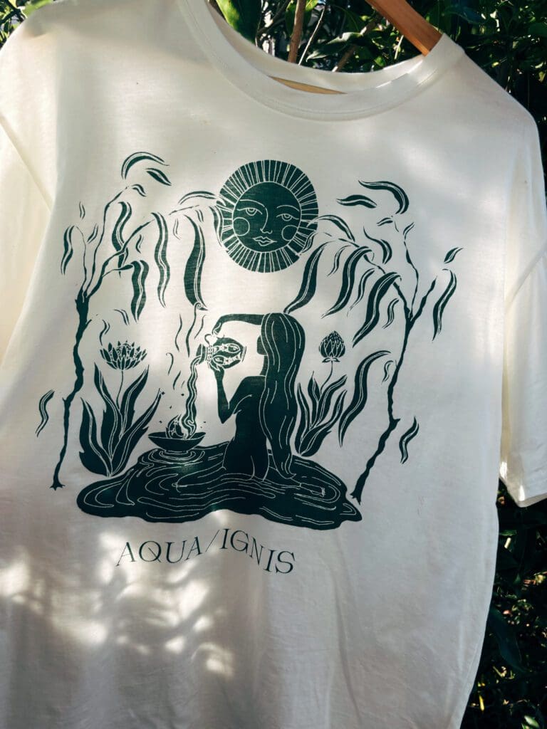 Aqua Ignis Signature Tshirt available at Aqua Ignis Bathhouse Blackheath